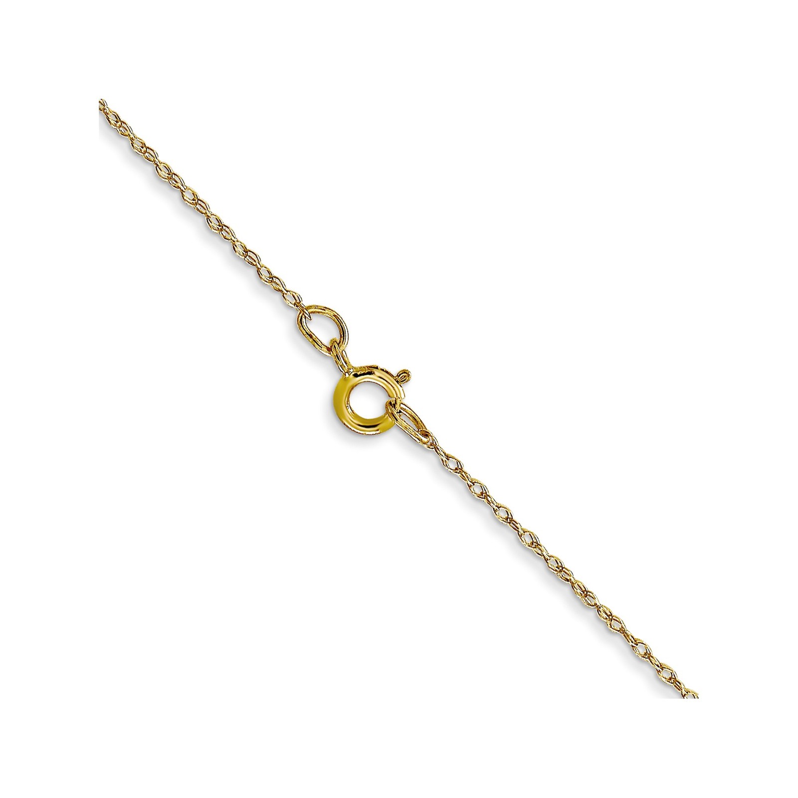 10K Yellow Gold 0.5mm Cable Chain Necklace 20 Inch Mens Womens
