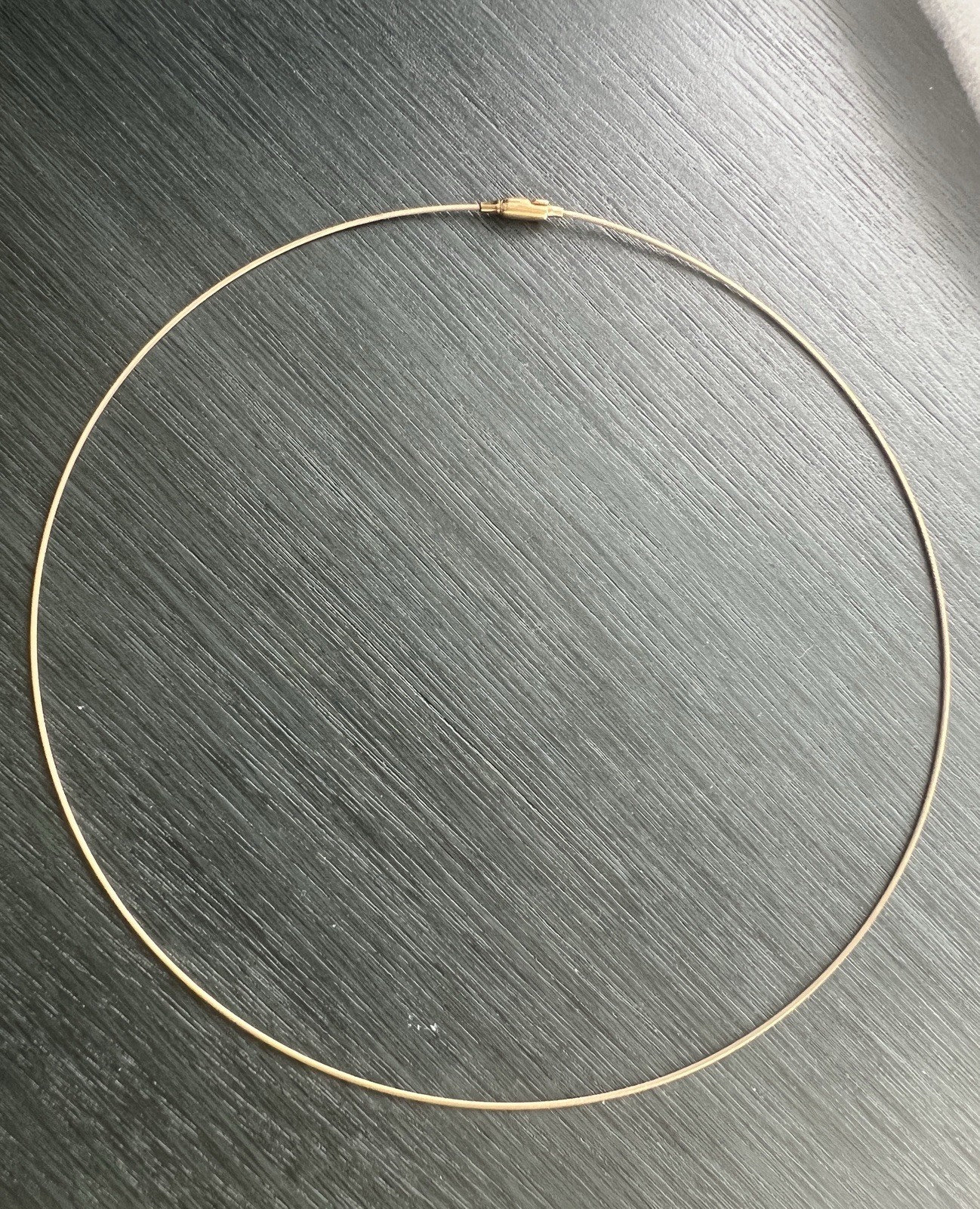 Vintage 14k Yellow Gold 0.50mm Mesh Cable Wire Necklace 16″ 2.6gr