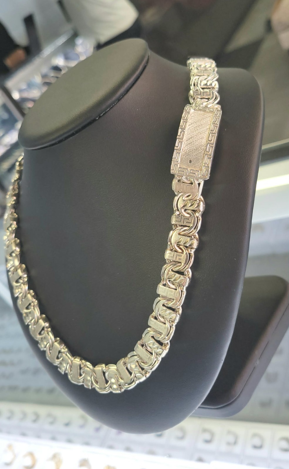 166g 925 Sterling Silver Chino Bar Link 13 mm 26 Inch ChinoBar Handmade Solid
