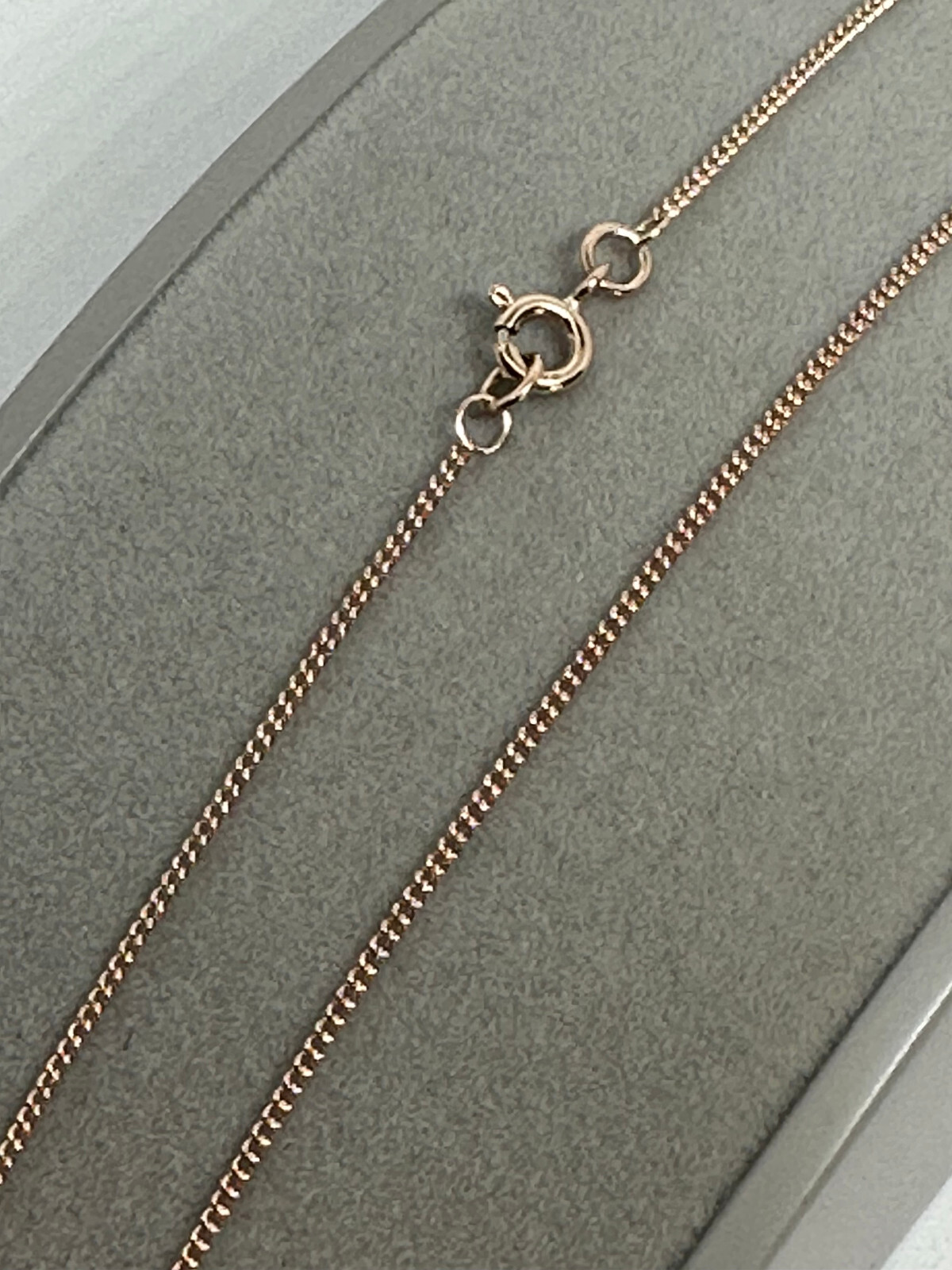 9ct Rose Red Gold 1.2mm Curb Link Chain 30″ / 75cm Neck Chain (R14C)