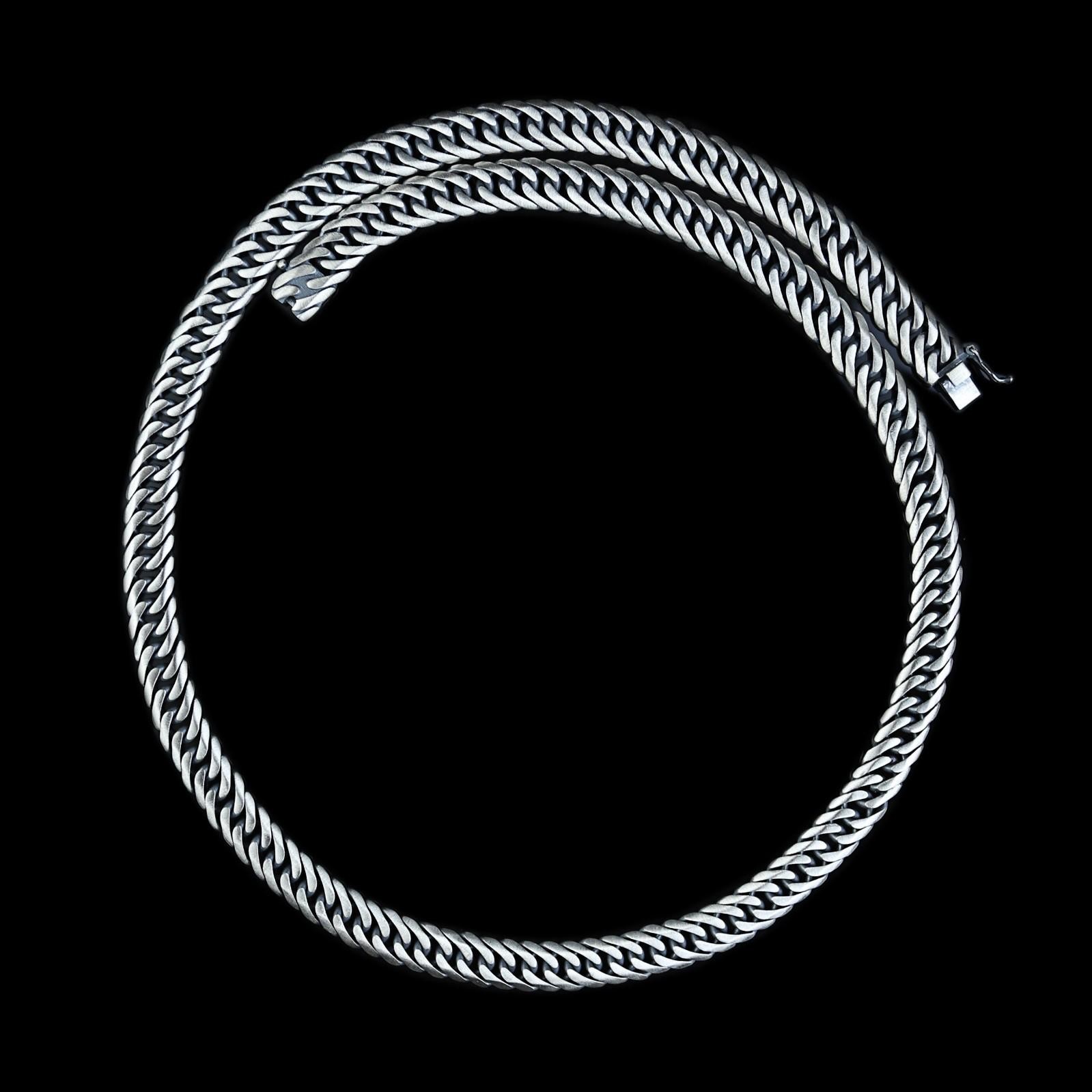 925 Sterling Silver Men Handmade 10MM Curb Chain Solid Necklace