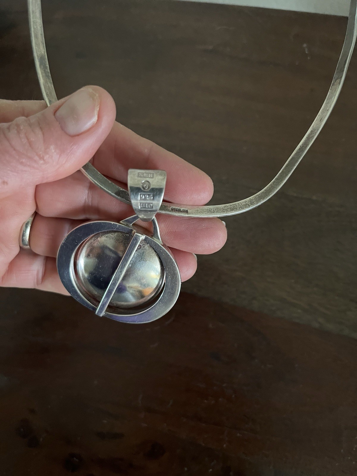 Sven-Erik Högberg Pendant Collar Necklace-1960’s -57 g .925 SGND Made in Sweden