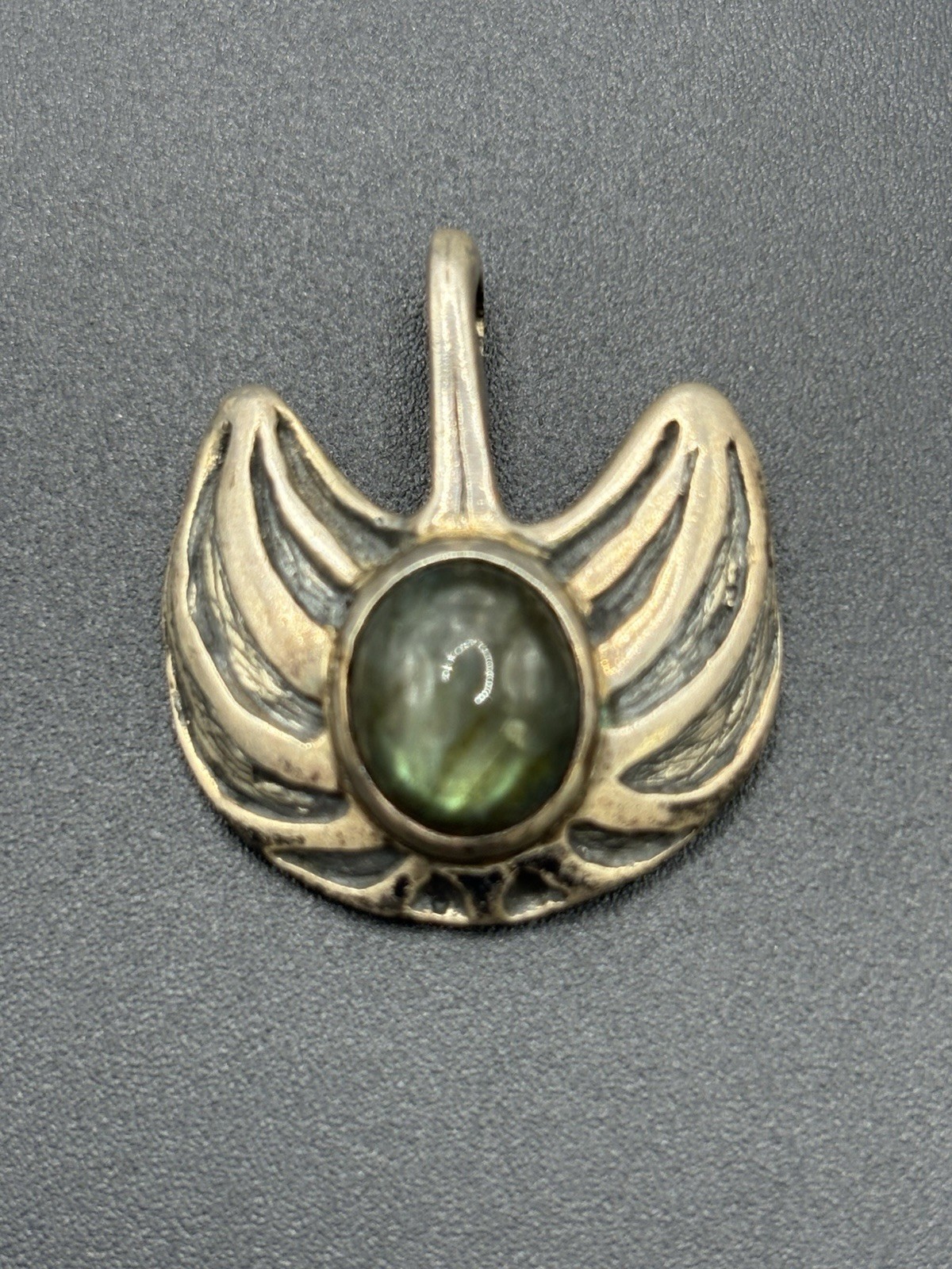 Vintage Sterling Silver Labradorite Pendant 9 Grams C30