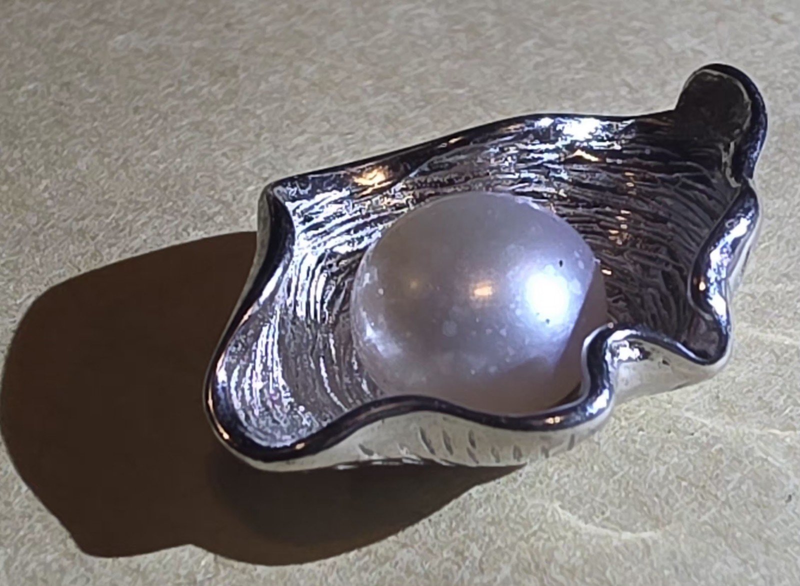 STERLING SILVER GENUINE FRESHWATER CULTURED PEARL PENDANT / WHITE
