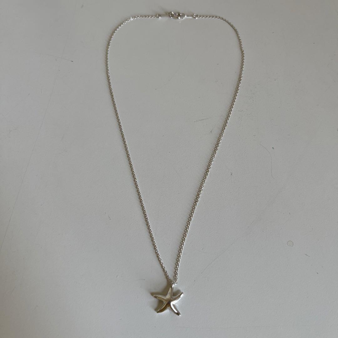 TIFFANY & Co Starfish Elsa Peretti Necklace Pendant Sterling Silver 925 USED F/S