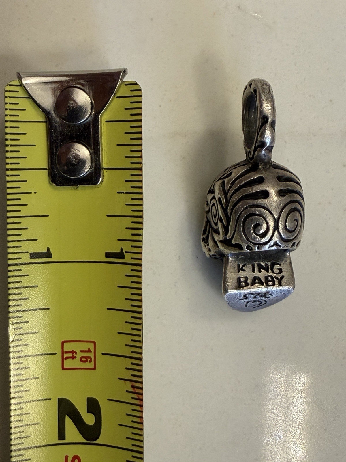 King Baby Studio Sterling Silver 925 Skull Pendant 23.5 grams