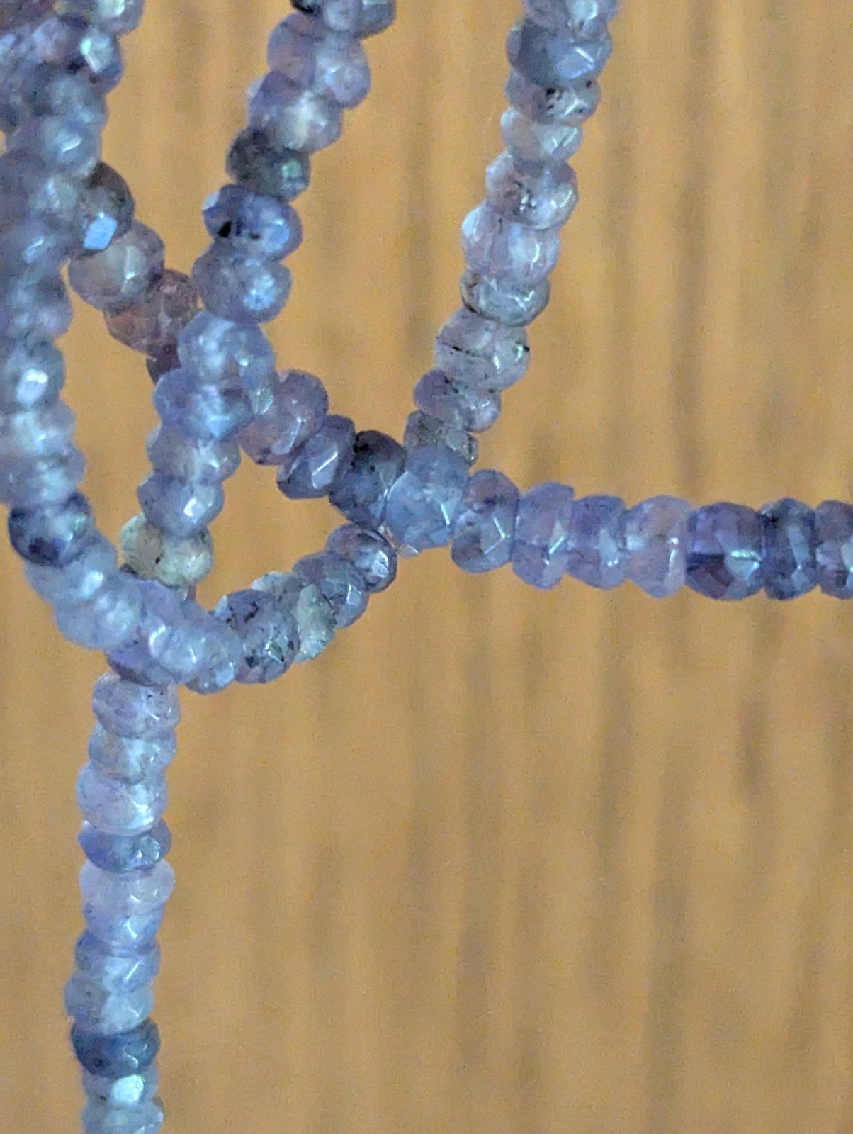 light blue Tanzanite Necklace (broken/impartial metal end) 18.26 in