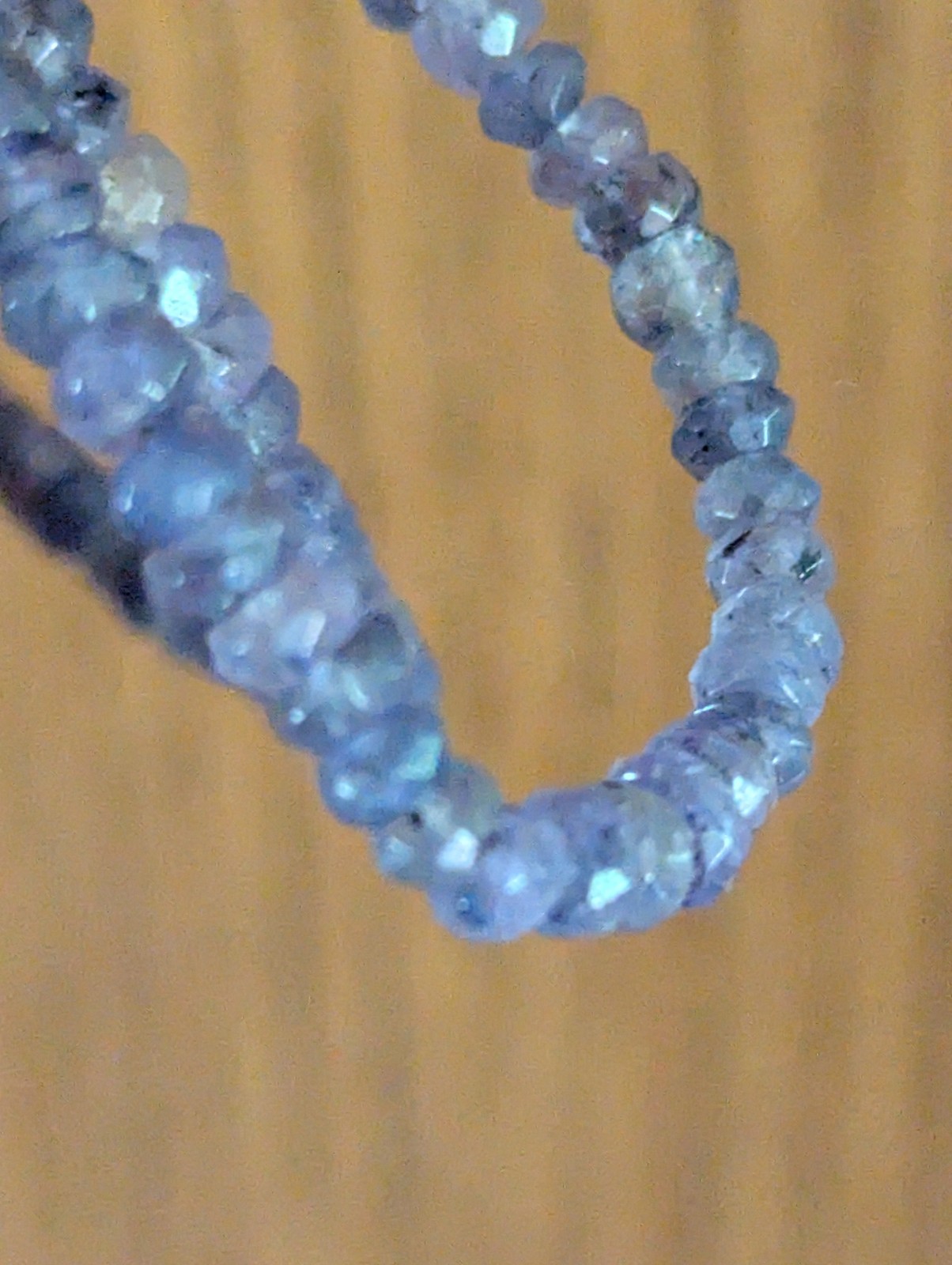 light blue Tanzanite Necklace (broken/impartial metal end) 18.26 in