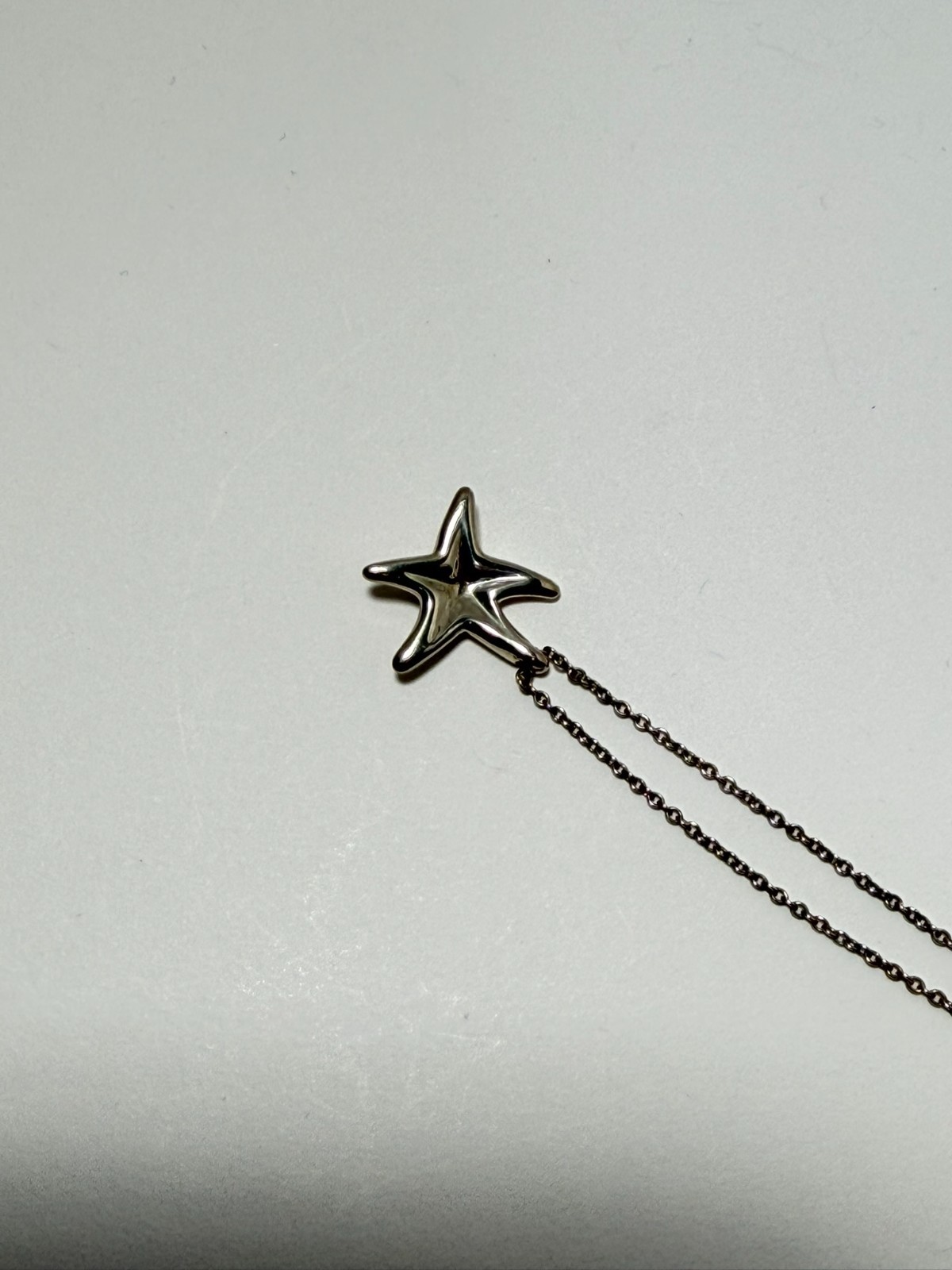 TIFFANY & Co Starfish Elsa Peretti Necklace Pendant Sterling Silver 925 USED F/S