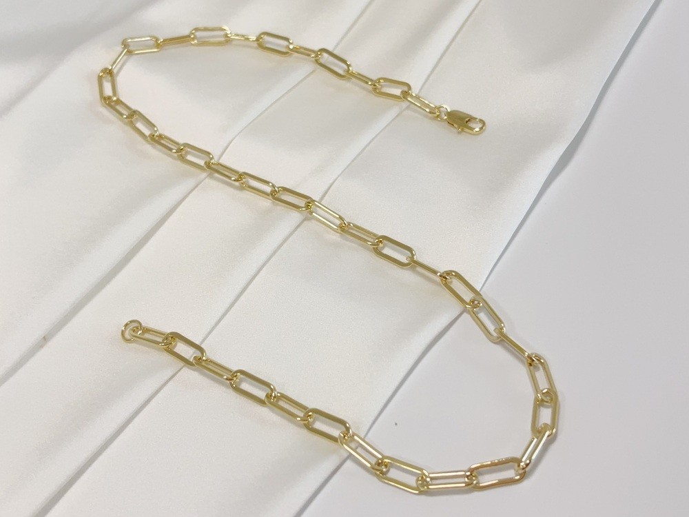 Real Genuine 10K Solid Yellow Gold Paperclip Chain Necklace 26″ 8mm Link