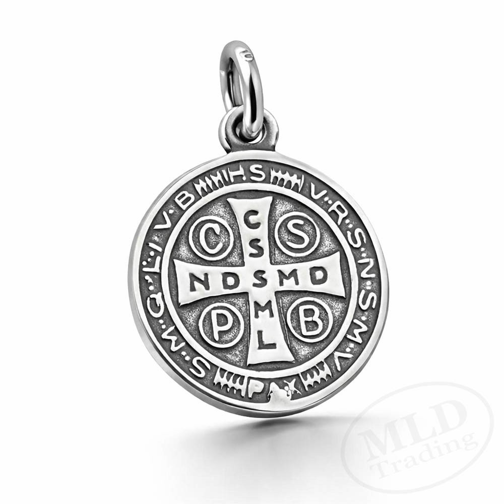MLD 925 Sterling Silver Saint St Benedict Medal Pendant – Made In USA