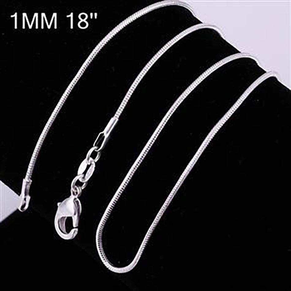 5PCS LOT Wholesale 925 Sterling Silver 16/18/20/22/24/26/28/30 Inch 1mm