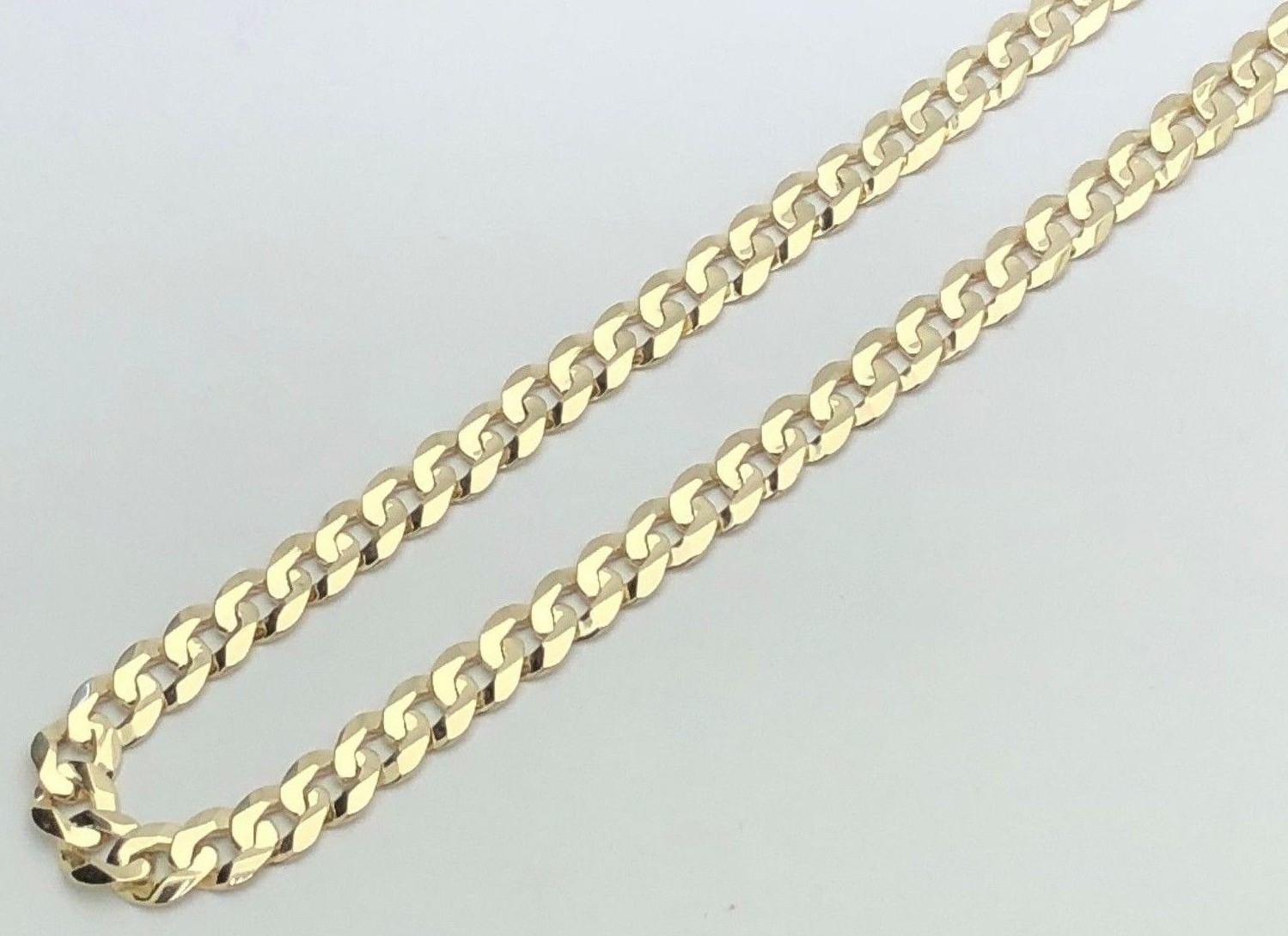 10k Yellow Gold Solid Cuban Curb Link Chain Necklace 30″ 9mm 56.7 grams