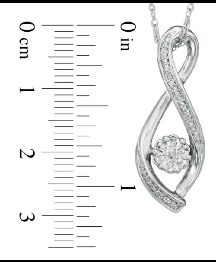 Zales Diamond Accent Infinity with Cluster Pendant in Sterling Silver