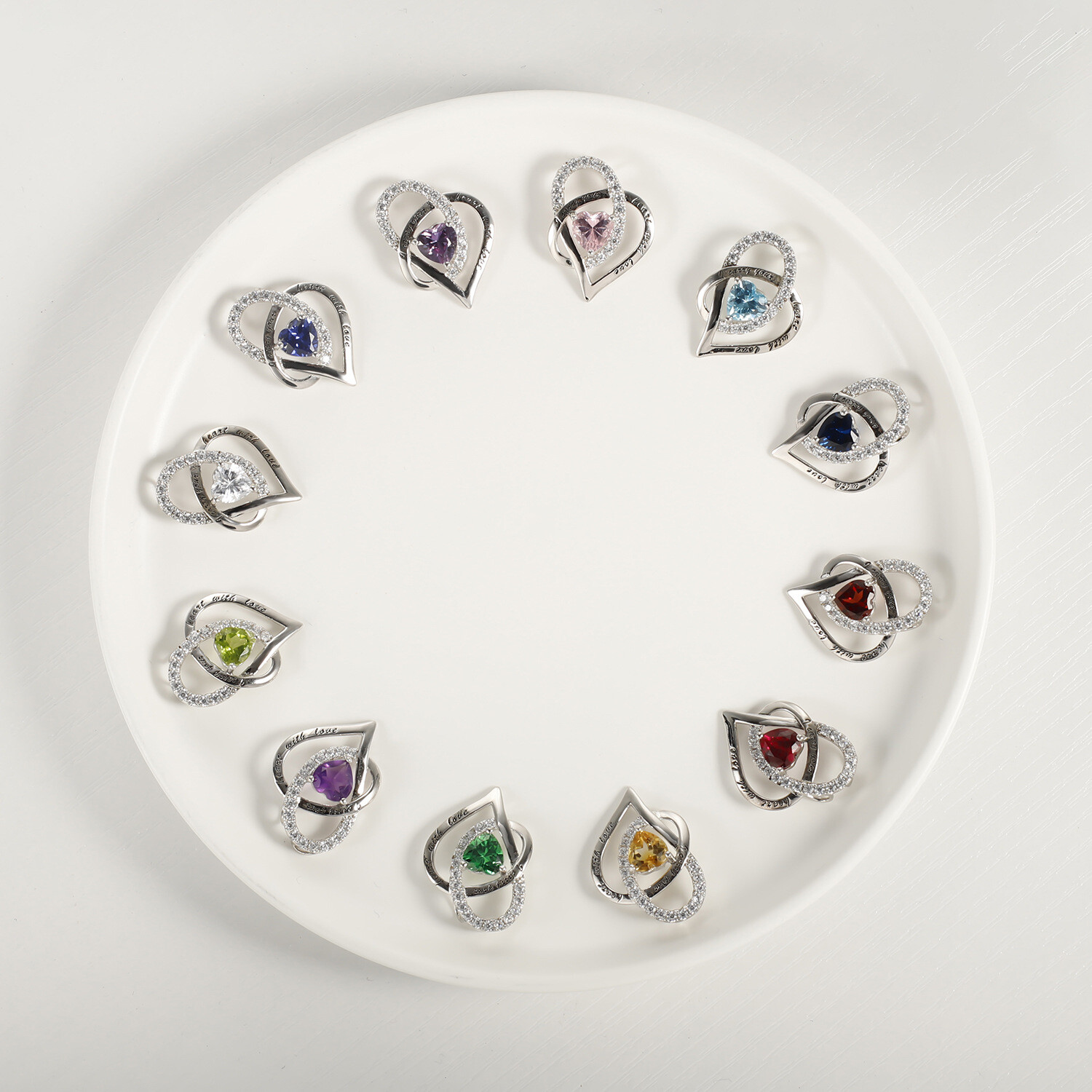 Birthstone Necklace for Mom Women Sterling Sliver 925 Mothers June May December
