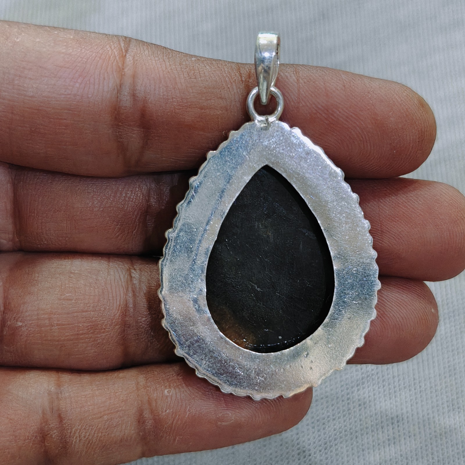Beautiful Natural Labradorite Gemstone Pendant Sterling Silver Handmade Pendant