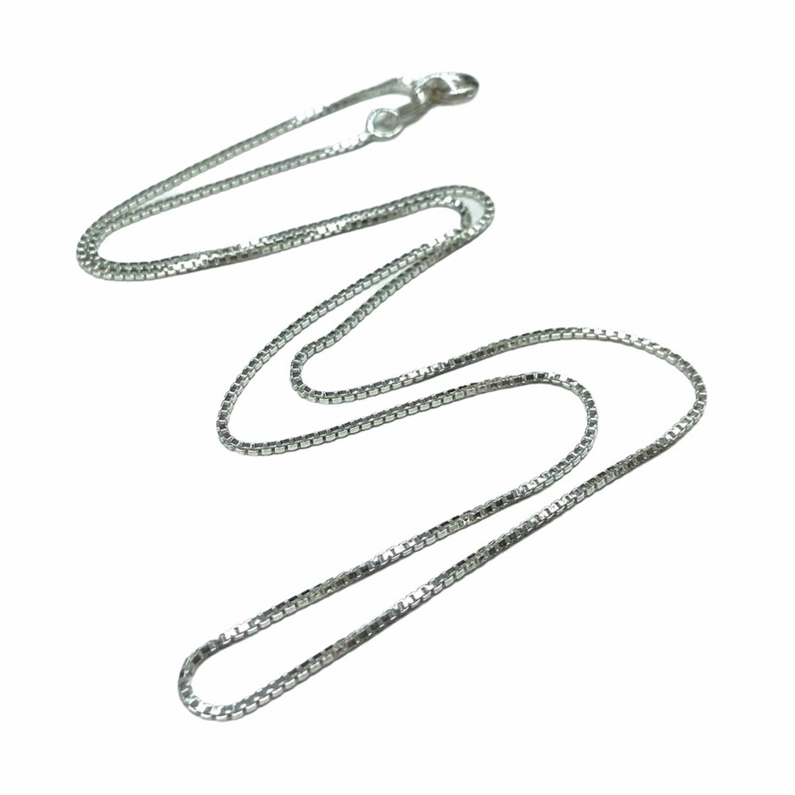 16” Ultra Skinny Thin Box Chain Necklace Solid Sterling Silver 925 Long Dainty