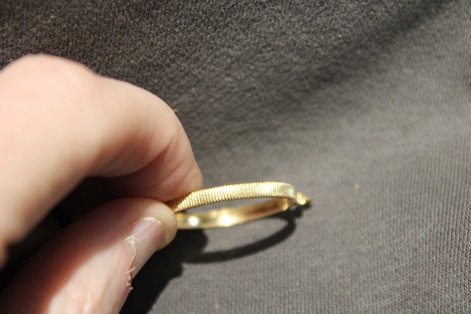 14K BEZEL FOR MEXICO 20 PESO GOLD COIN. SCREW TOP / REEDED EDGE. N.O.S.!