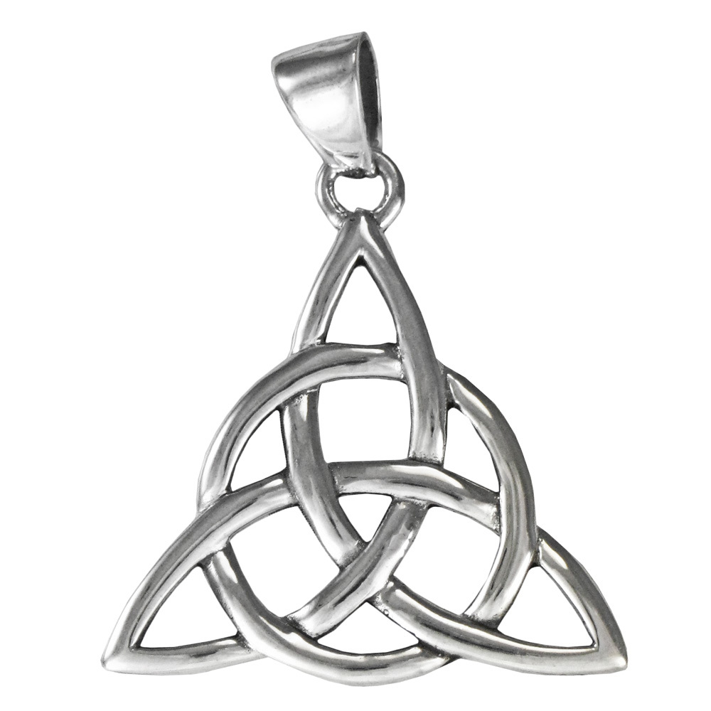 Large Sterling Silver Celtic Trinity Knot Triquetra Pendant Jewelry Irish
