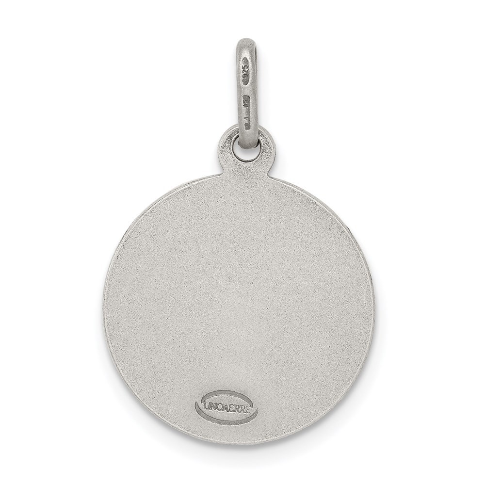 Sterling Silver Antiqued Saint Michael Medal 2.03 g