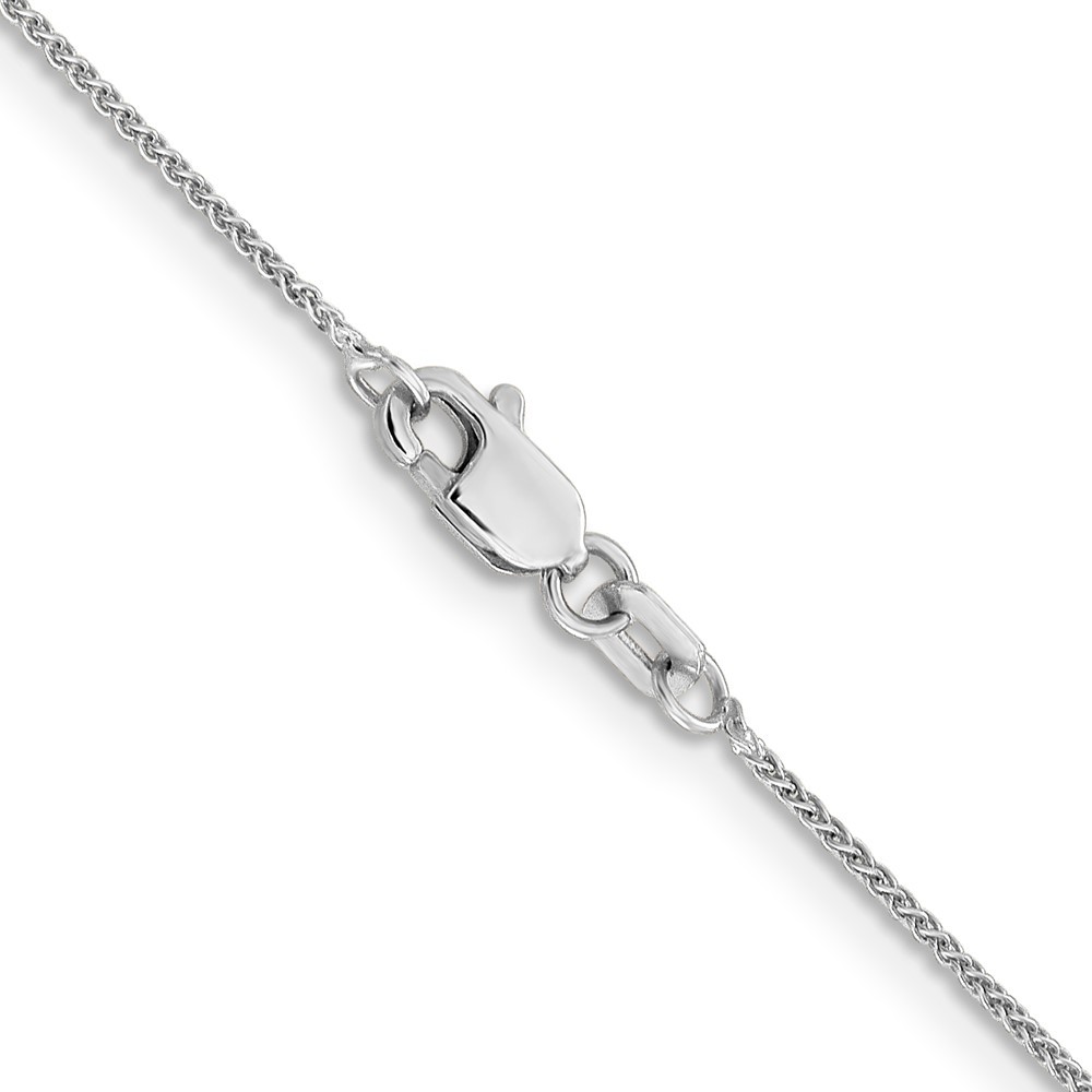 10k White Gold .85mm Spiga Chain Necklace 16″ 1.24gm