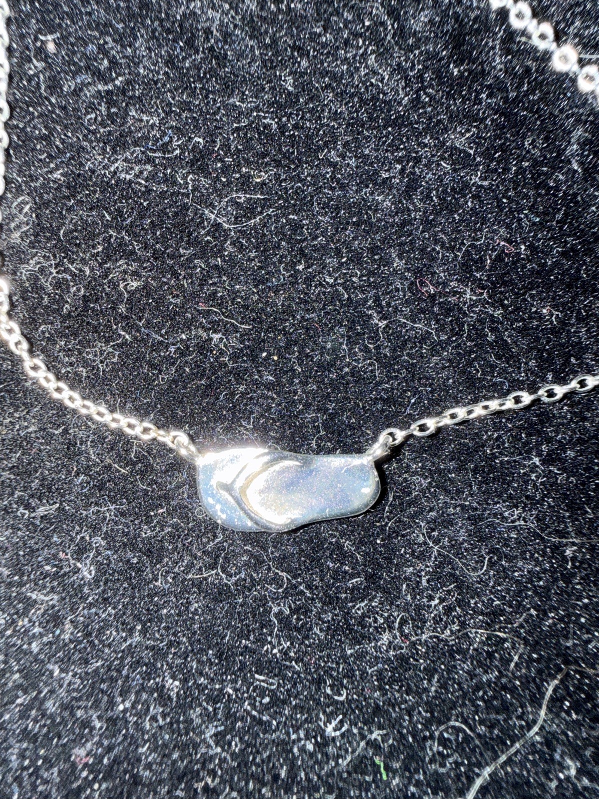 Sterling Silver Flip Flop Pendant Necklace .925 Dainty NWOT Beach Summer