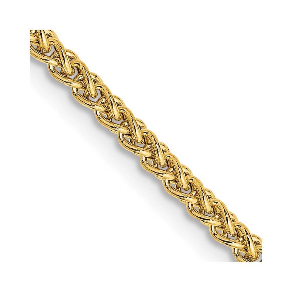 14K Yellow Gold 1.55-3.45mm Wheat Chain Necklace 16-30 Inch Mens Womens