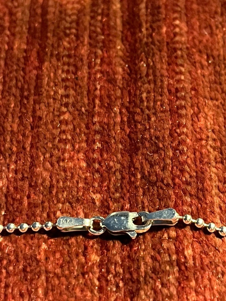 Stunning 14k White Gold Ball Chain (18 inches, 4g)