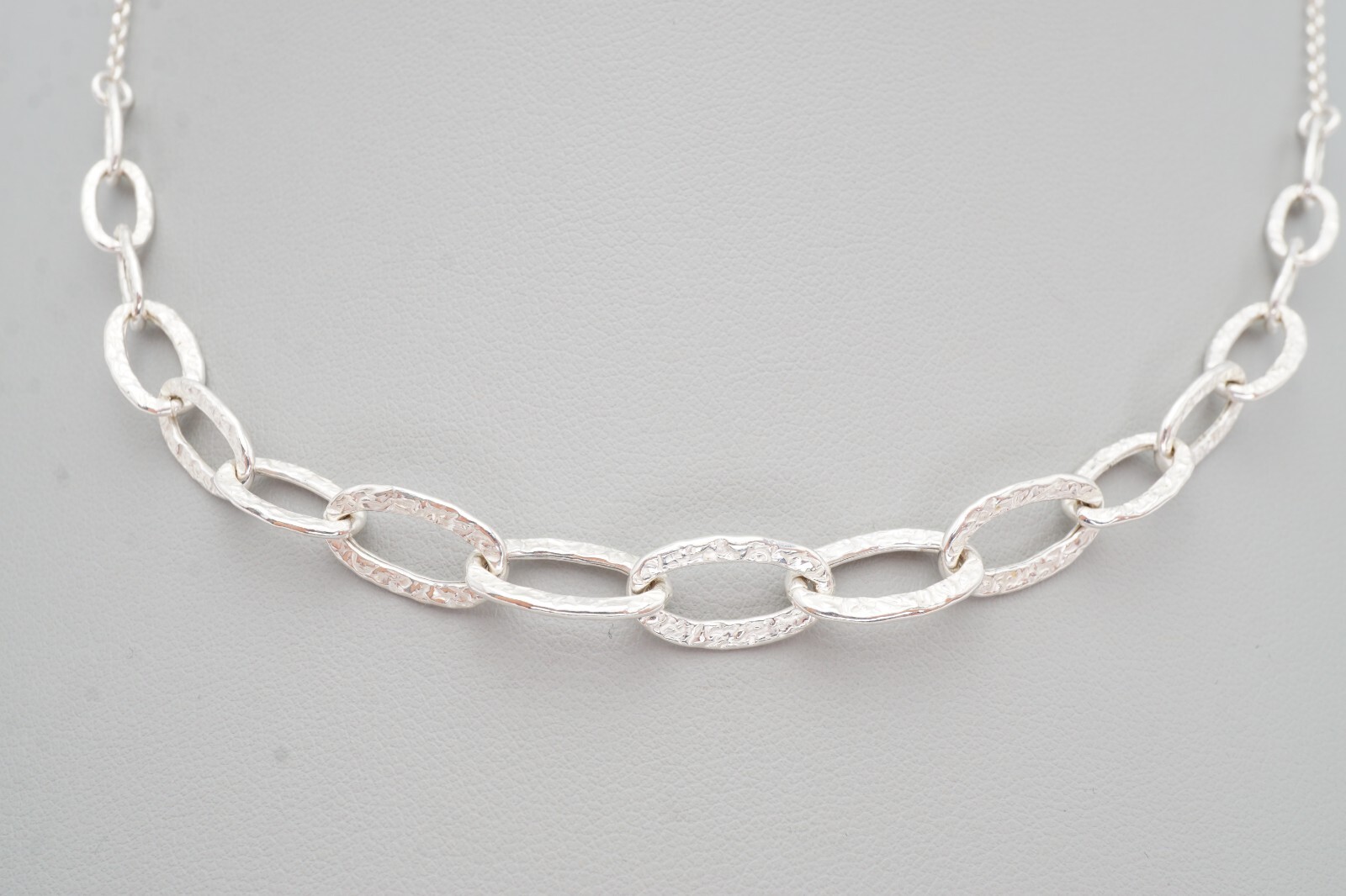 Sterling Silver 925 Necklace 20″ Oval Link Italy
