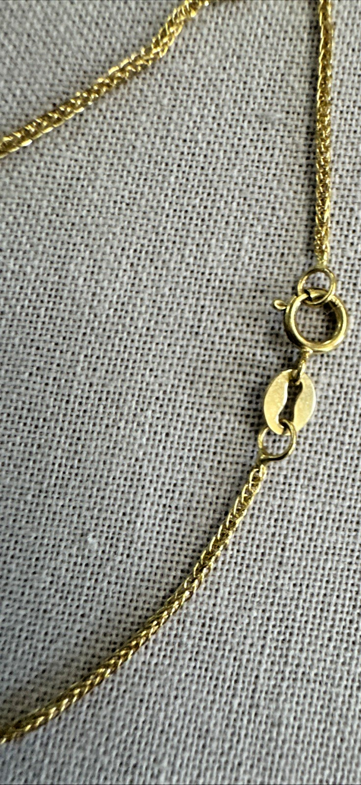 10KT Real Gold Spiga / Wheat Chain Necklace 1.6grams 22” Starz Brand NWT 10K