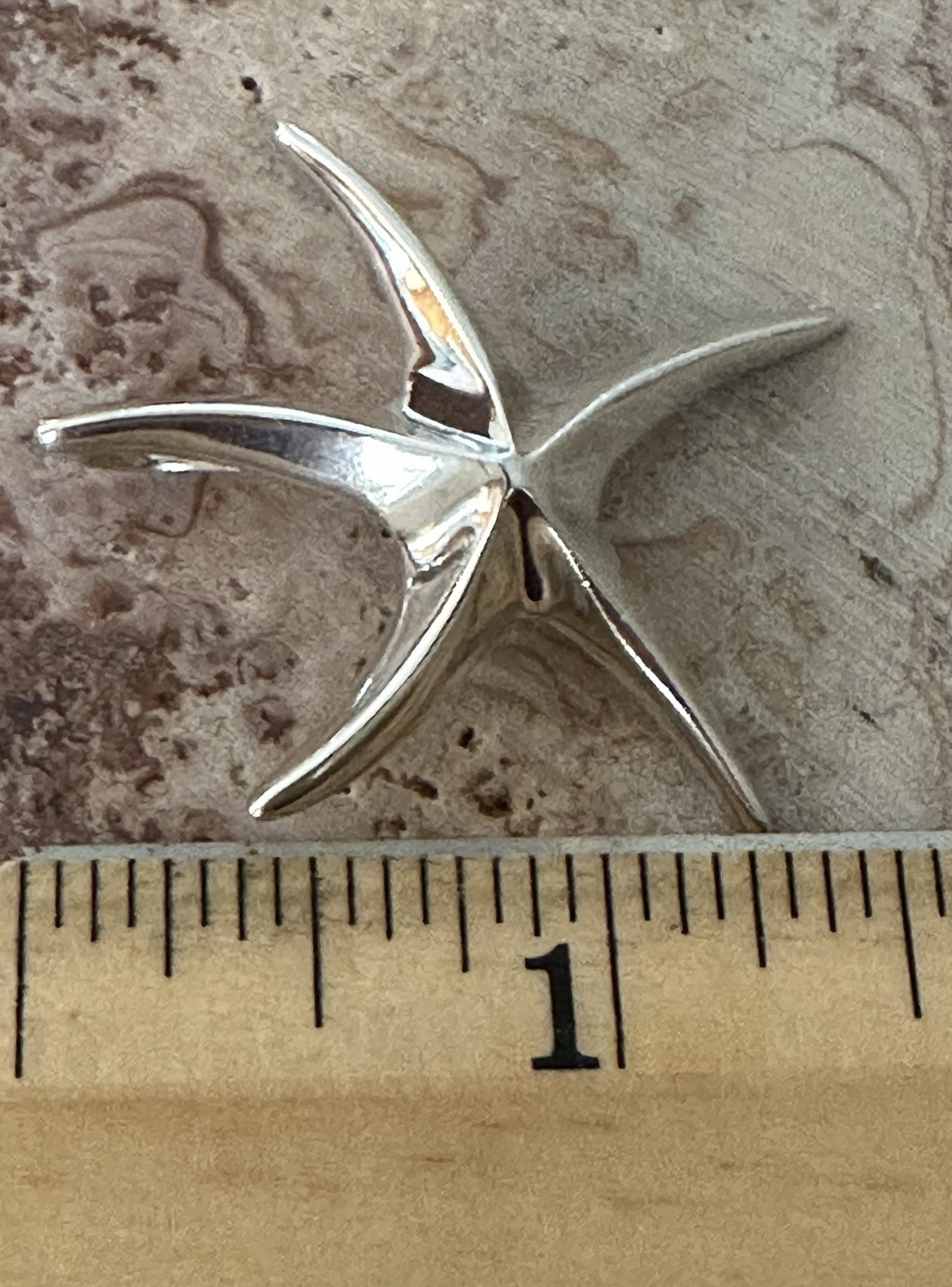 Sterling Silver Starfish Pendant Beach Summer Fun Sand Ocean