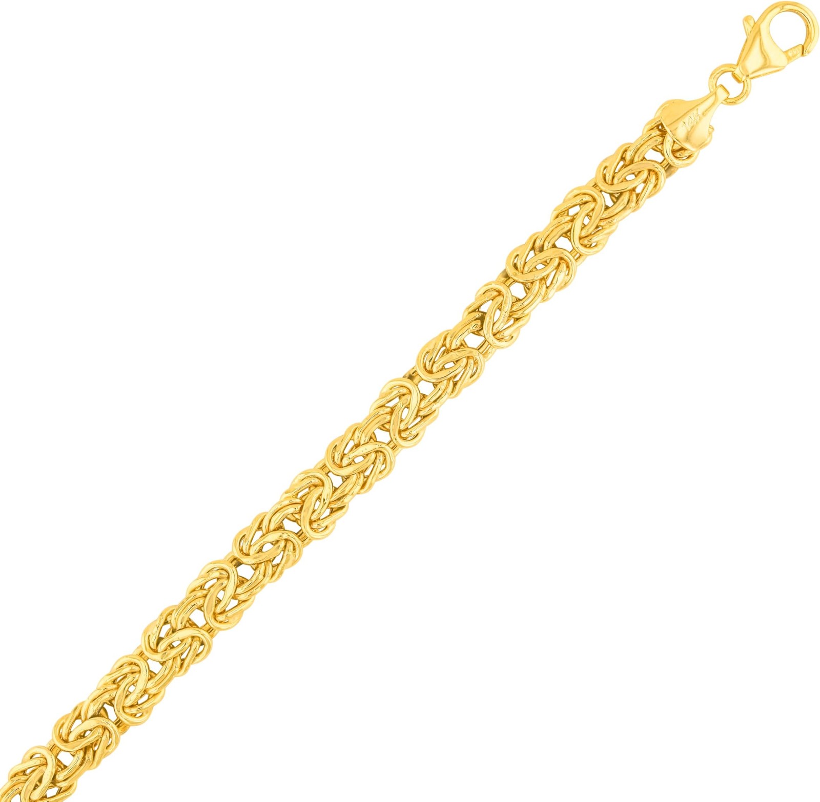 Floreo 14k Yellow Gold 6mm Byzantine Link Bracelet, 7.25 Inch