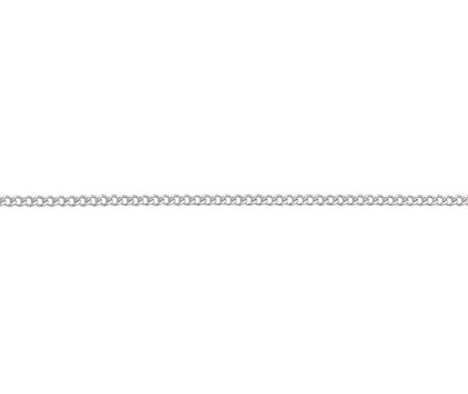 9ct White Gold 1.4mm Curb Link Chain 28″ / 70cm (W16C)