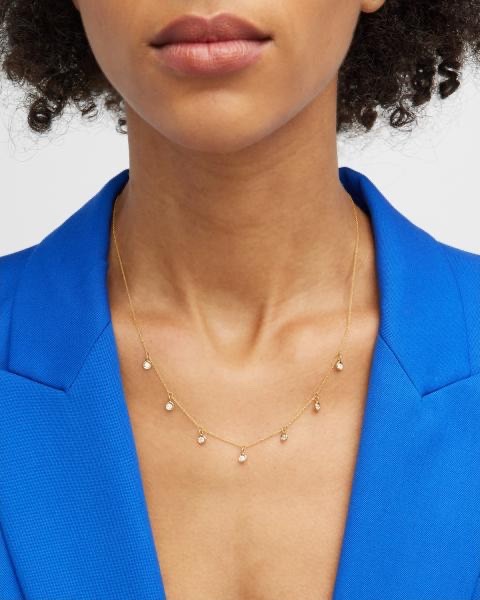 Roberto Coin 18K Yellow Gold 7-Station Diamond Dangle Necklace
