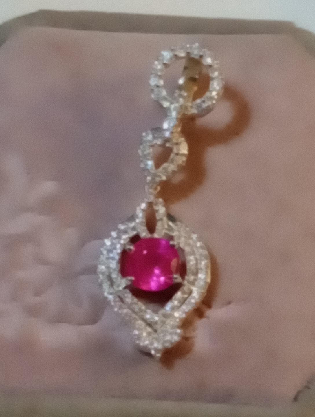 NATURAL TOURMALINE 2.00 CT & WHITE DIAMOND ACC. NOT ENHANCED 925 SILVER PENDANT