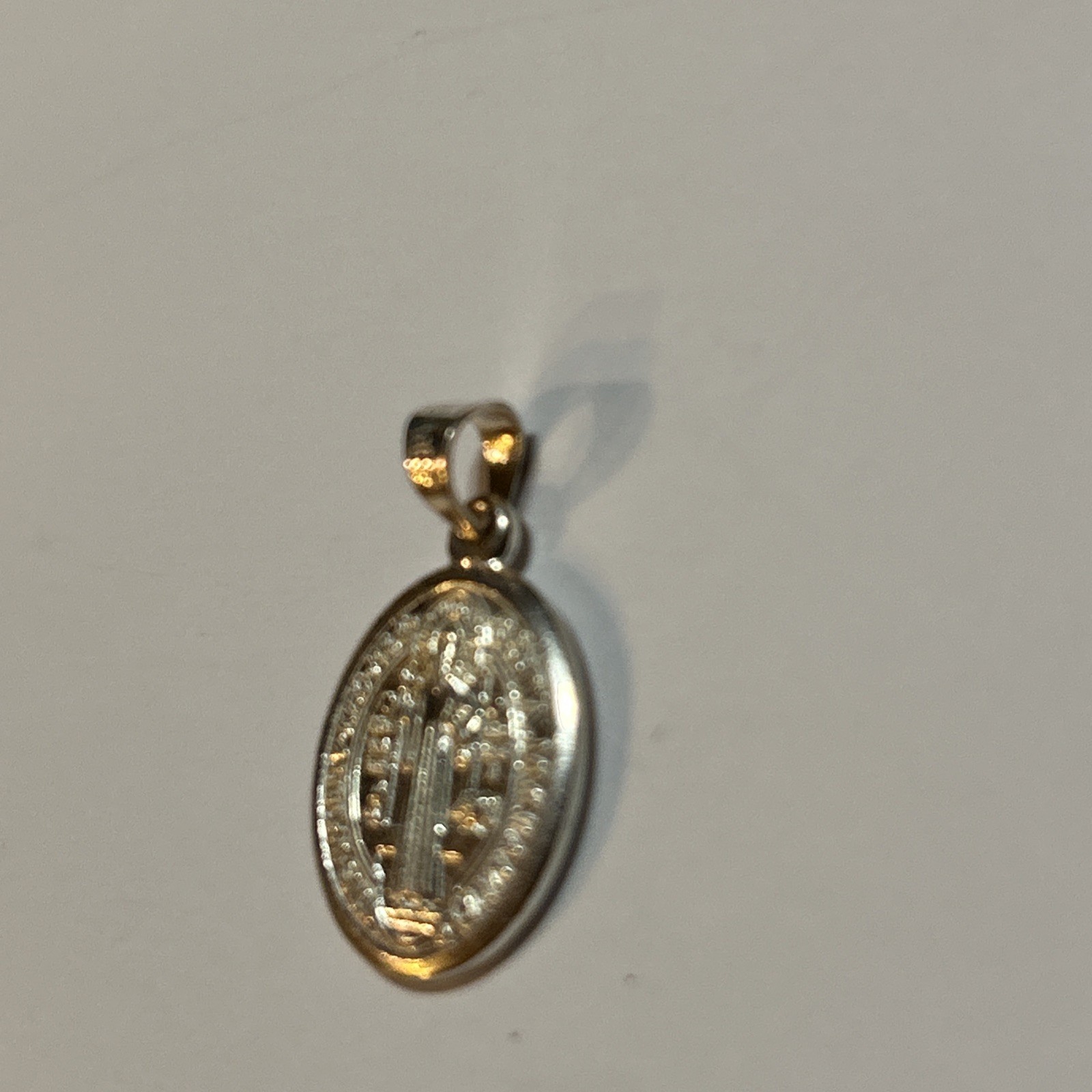 925 Solid Sterling Silver Saint Benedict Medal Oval Big Medallion Large Bail NEW