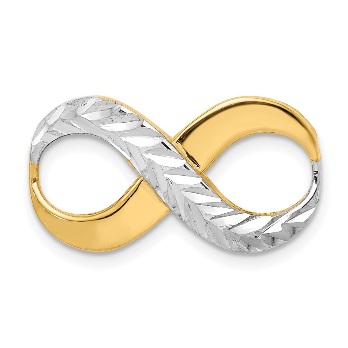 14k Yellow Gold and Rhodium Figure 8 Slide