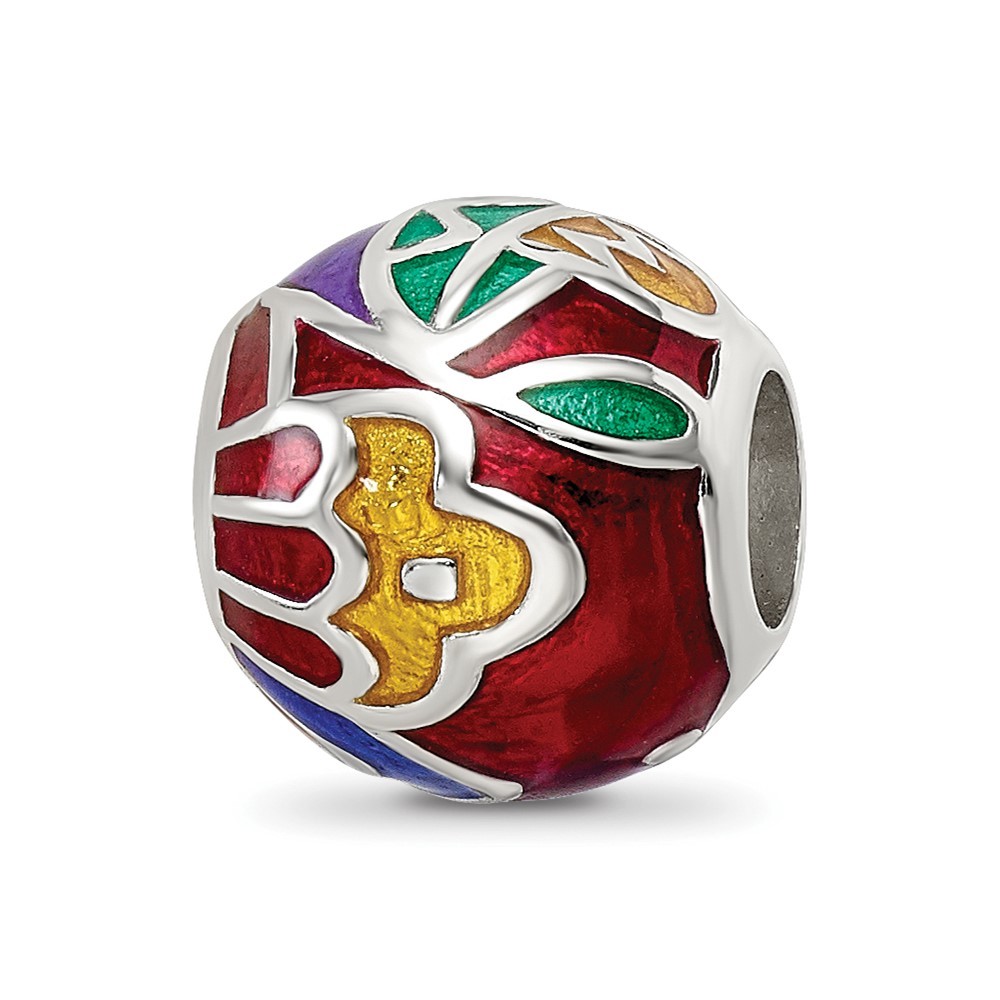 Sterling Silver Reflections City Impressions Mexico Moasic Enamel Bead Pendant