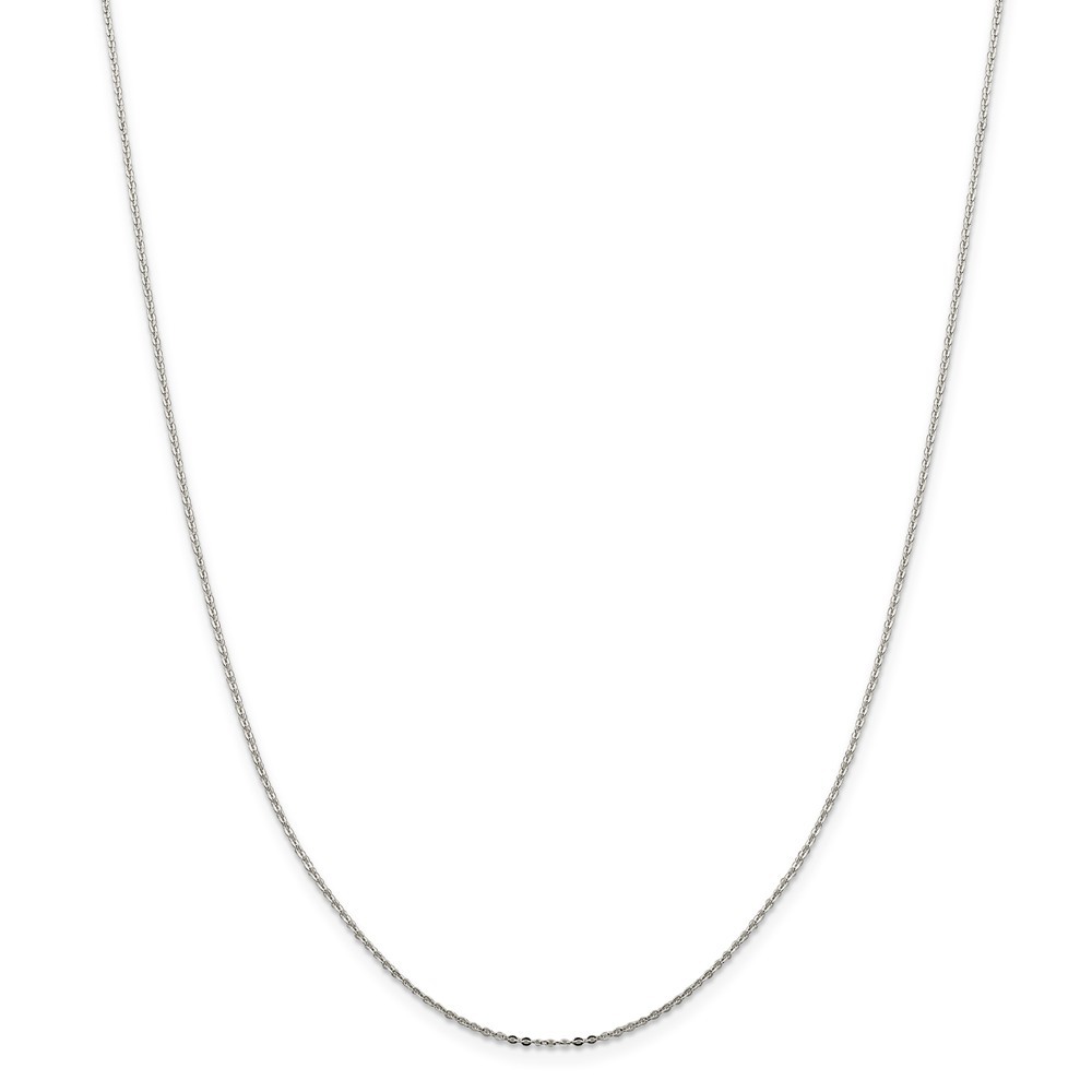 Sterling Silver Solid .90mm Flat Cable Link Chain w/ Spring Ring Clasp 16″ – 24″