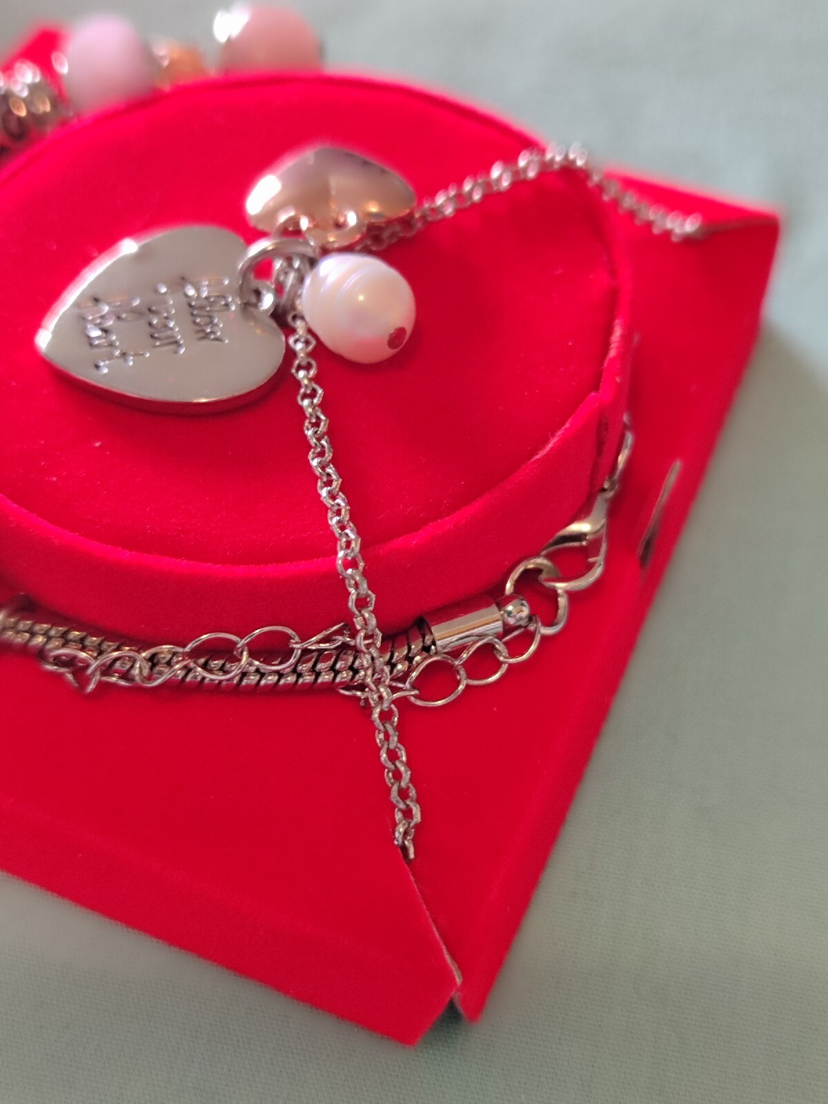 Follow Your Heart Charm Necklace And Bracelet Set In Original Package Silver Plt