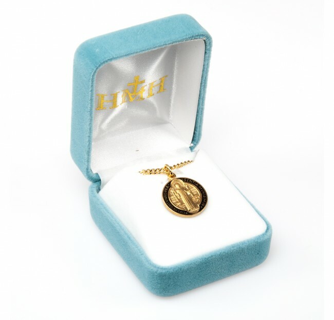 Saint Benedict Jubilee Gold Over Sterling Silver Medal , Comes Boxed, Made in US