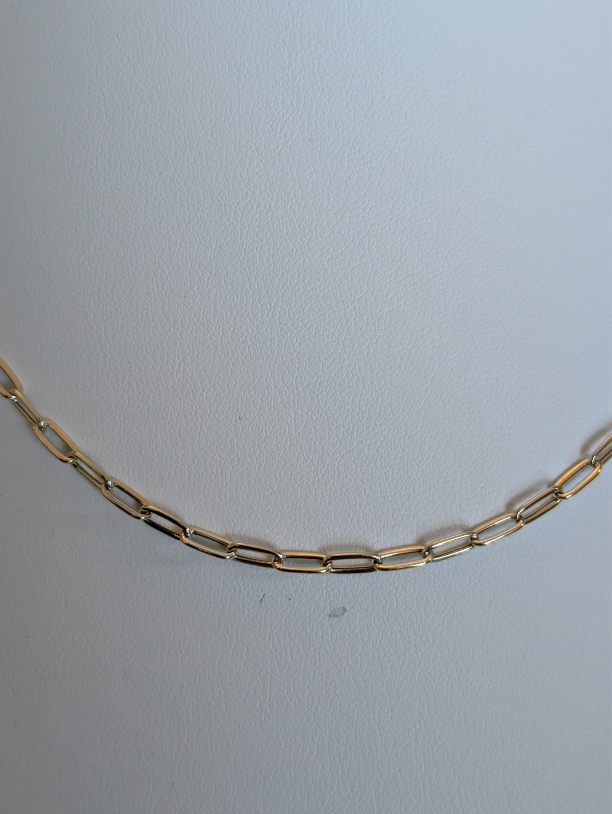 gold 14k paper clip necklace