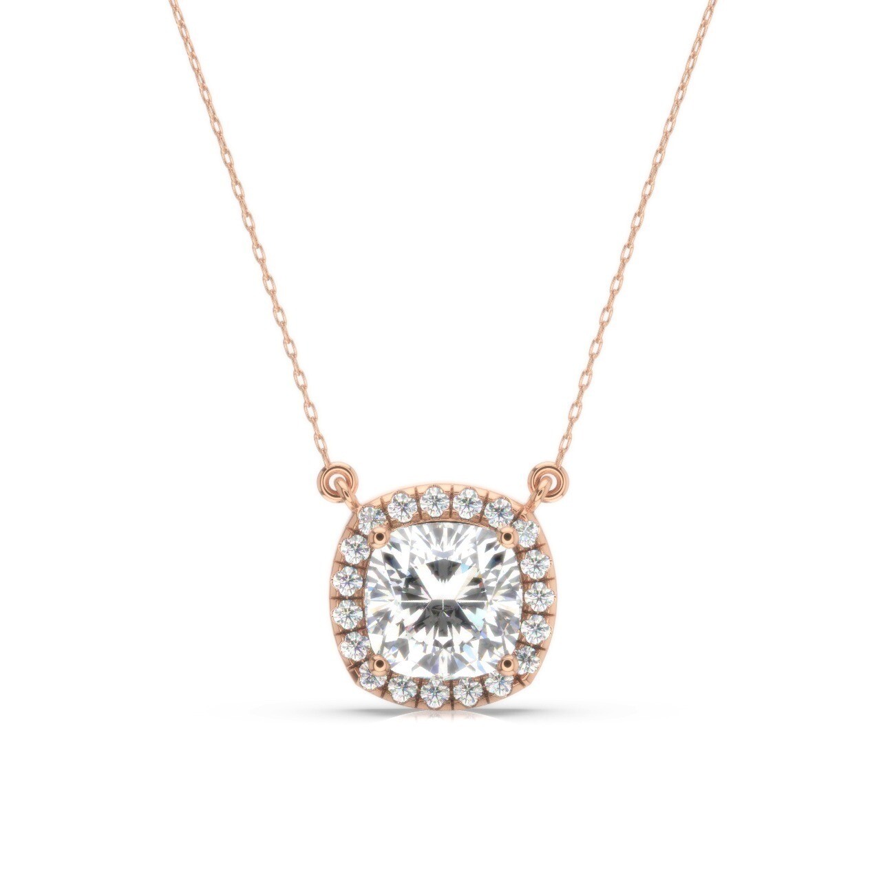 IGI Diamond Pendant VVS1 D Cushion 1.10 Ct Lab-created 14k White Gold Eye Clean