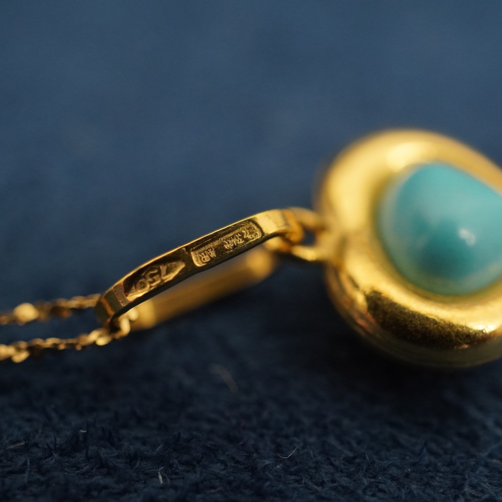 Milor 18k Yellow Gold & Turquoise Key Pendant on 14k Chain – Free Shipping USA