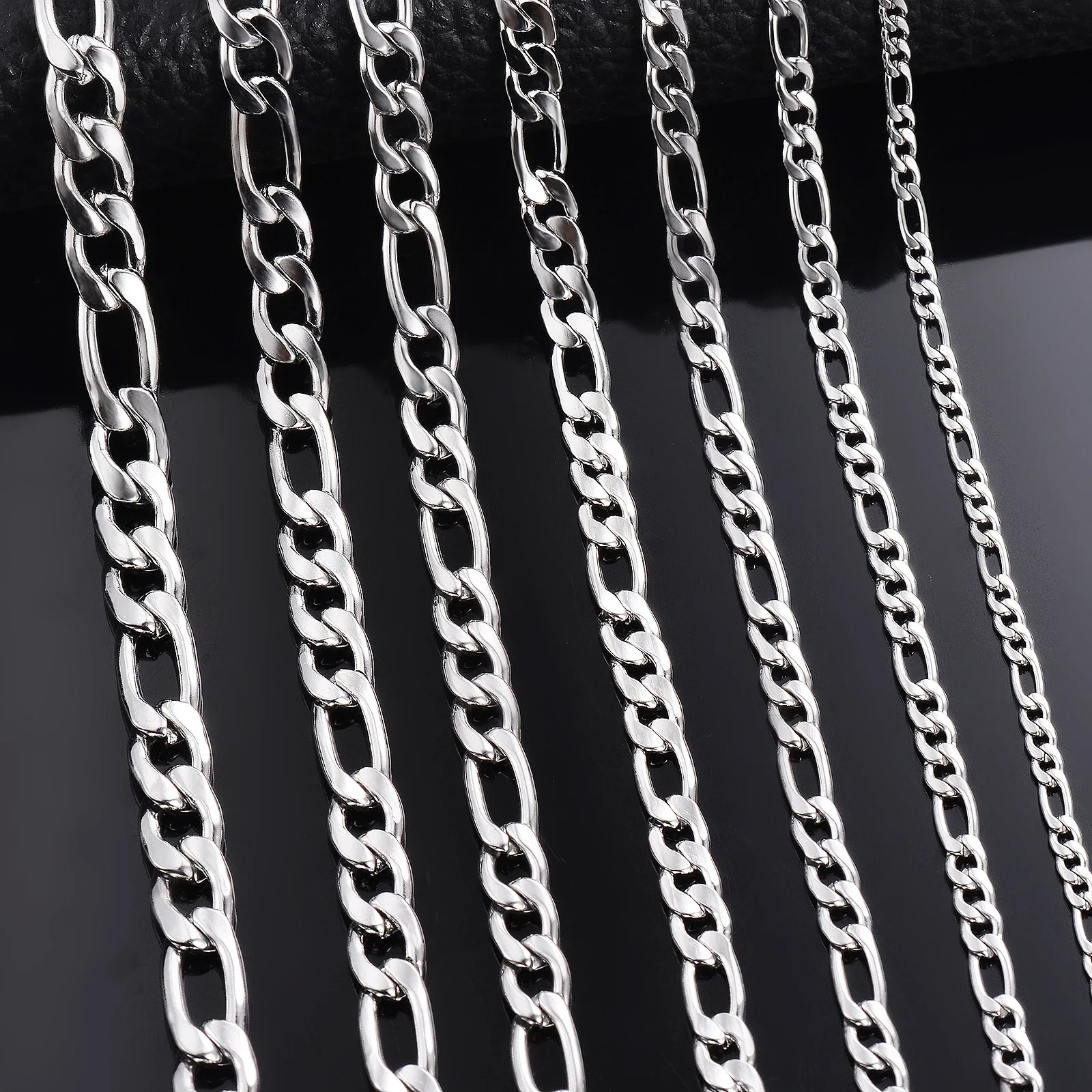 Wholesale 925 Sterling Silver Necklace 2-12Mm Width 40-75Cm Long Chain Lobster C