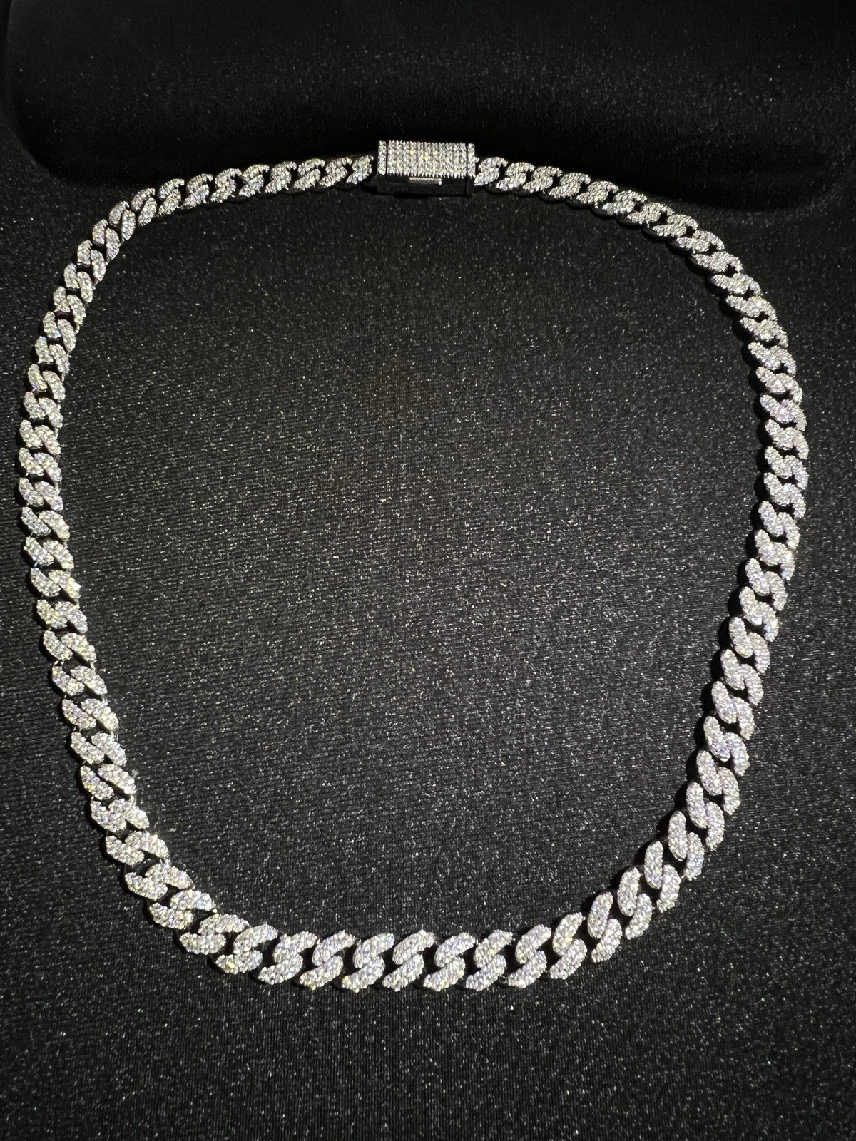 16” Choker Moissanite Diamonds 925 Sterling Silver Necklace Lab Anniversary