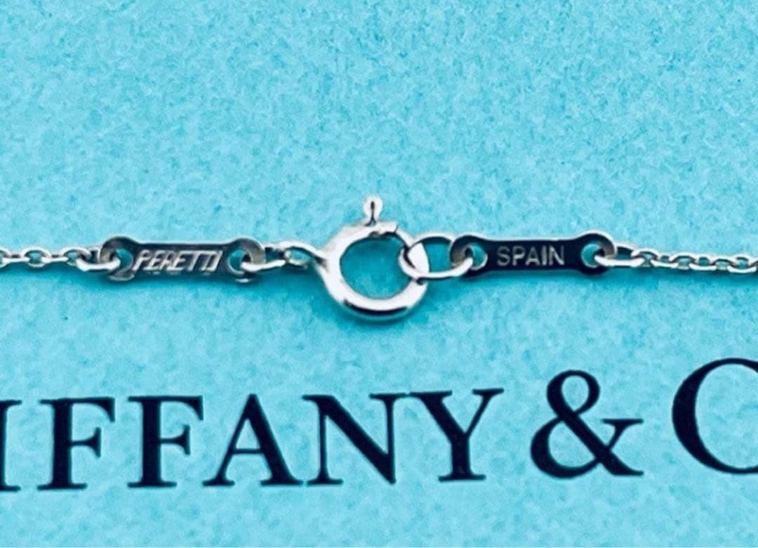 TIFFANY & Co. 925 Initial “M” Pendant Necklace SV925 Sterling Silver Used