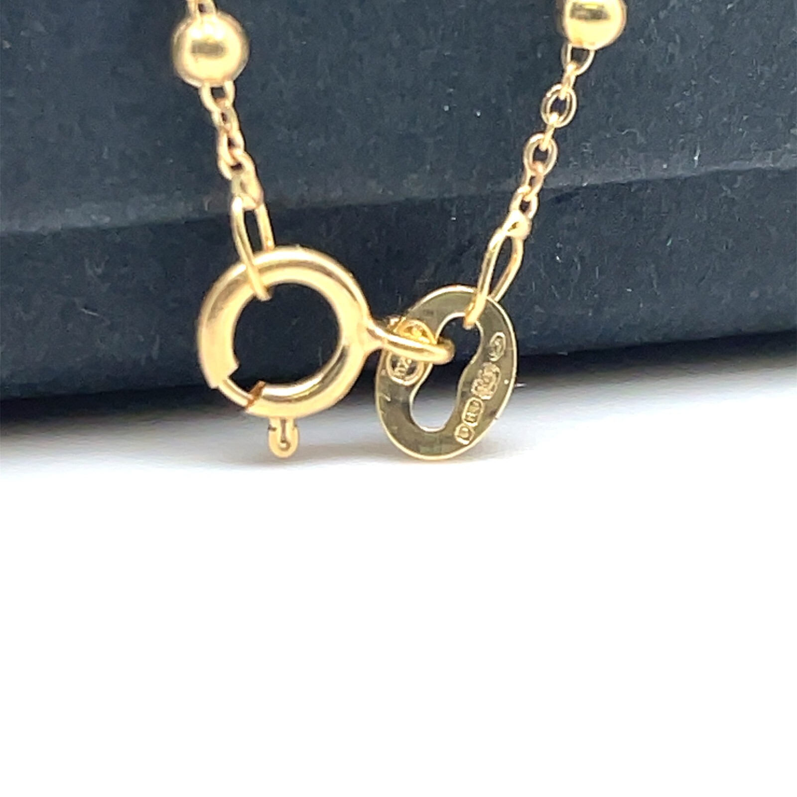 9ct Gold Flat Trace Bead Chain Necklace Link 2mm Ladies Womens 16 18 20 22 24″