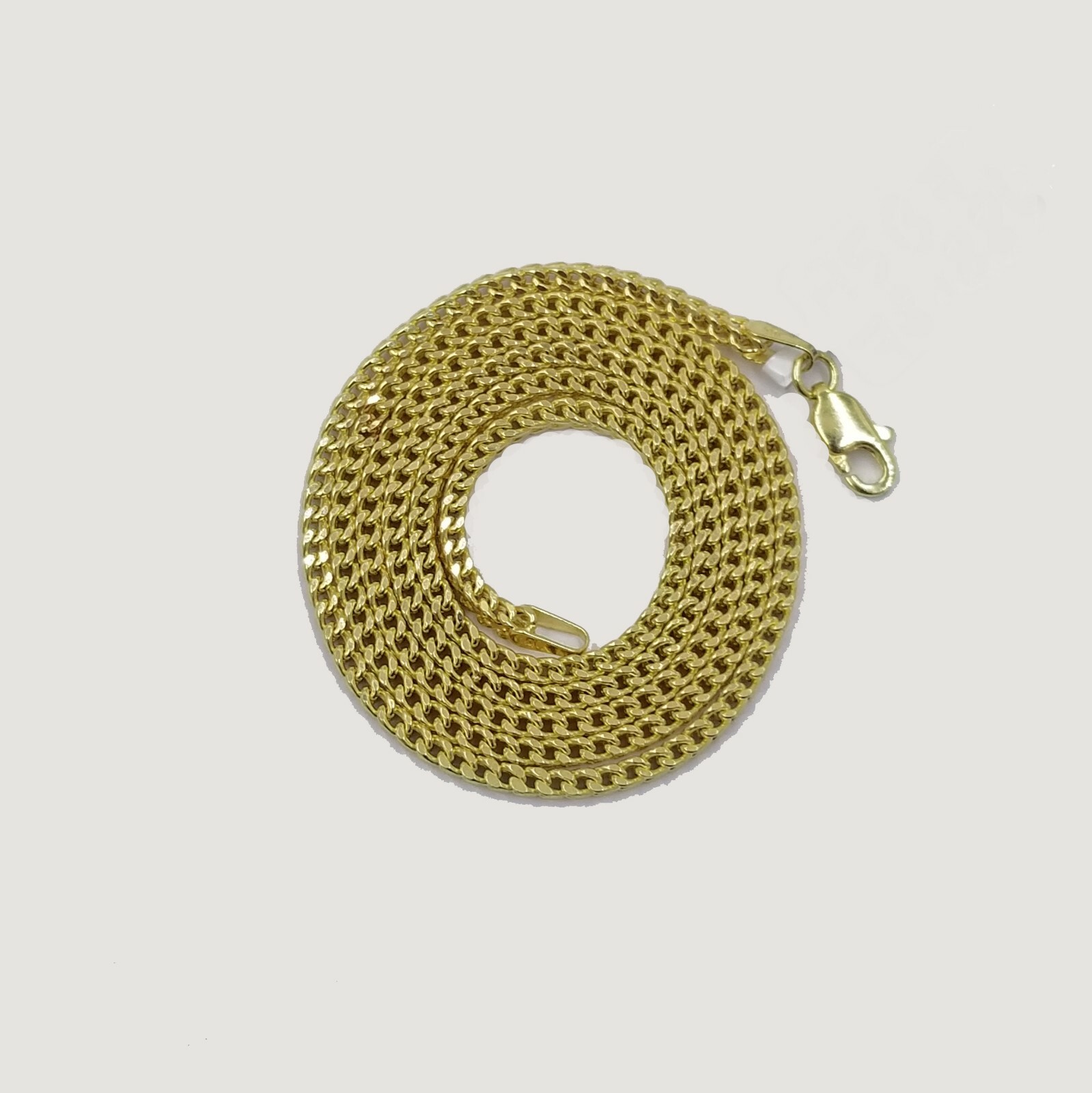 10k Pure Yellow Gold Franco Style Chain Necklace Lobster Clasp 20″ 2.5mm