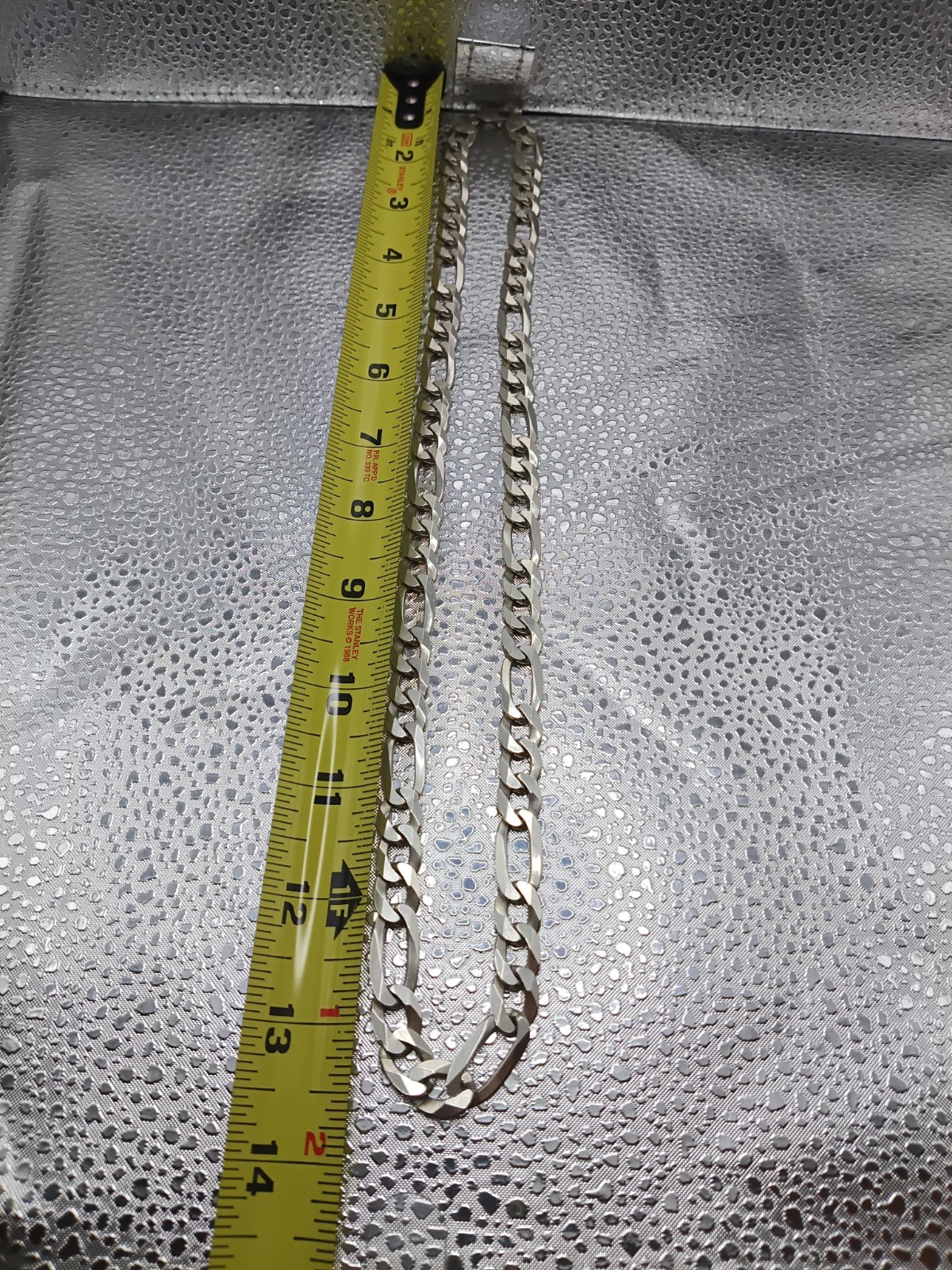 925 Italy Sterling Silver 10mm Mens Boys Figaro Necklace Italy